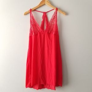 Victorias Secret Red Night Dress Slip Large